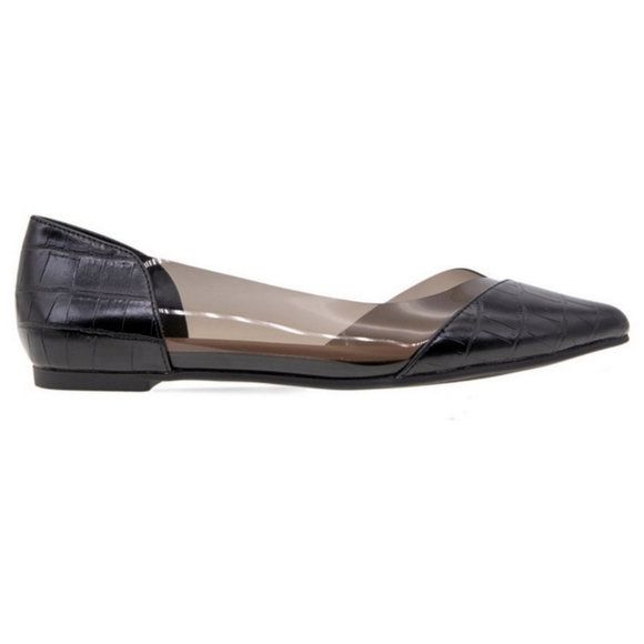 Ellory D'Orsay Pointy Toe Flat Shoes Black Size 10 - Picture 9 of 10